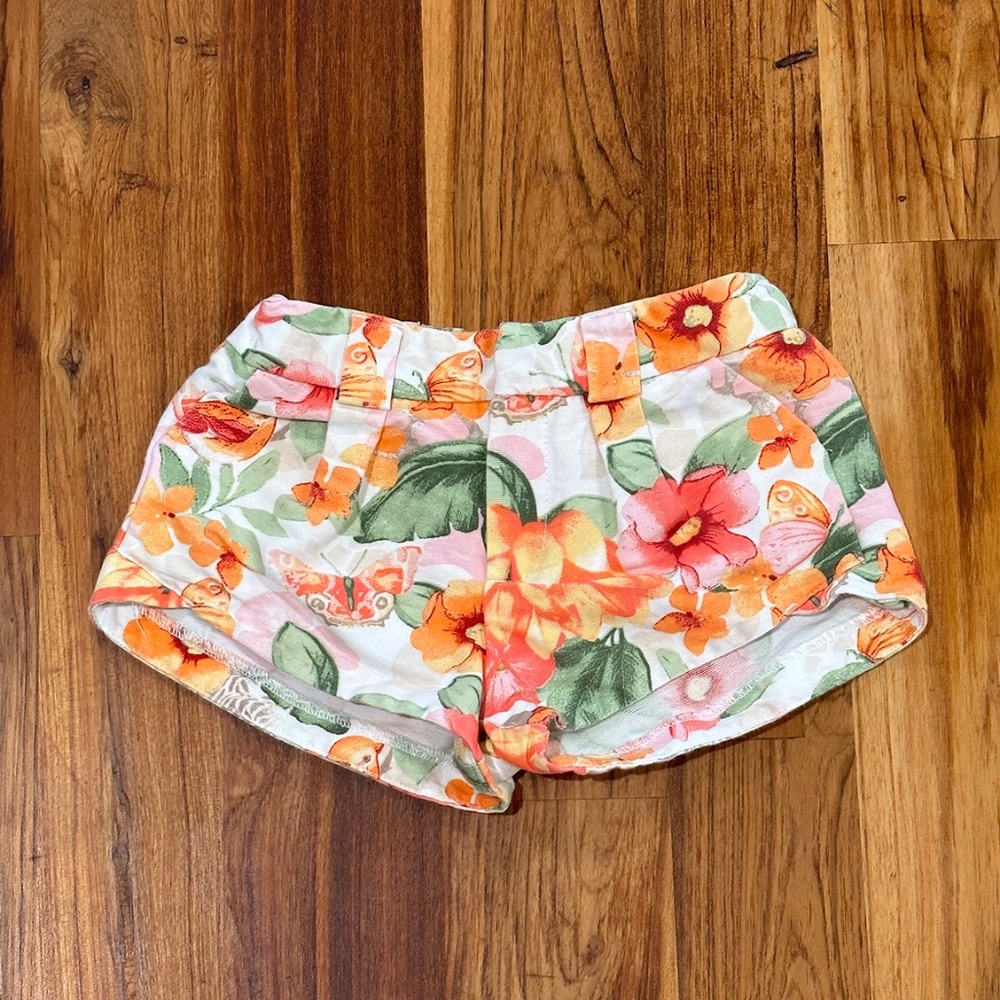 Kids Mayoral Girl Floral Shorts Size 2 - Picture 1 of 4